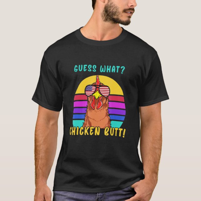 Retro Guess What Chicken Butt Apparel T-Shirt (Front)