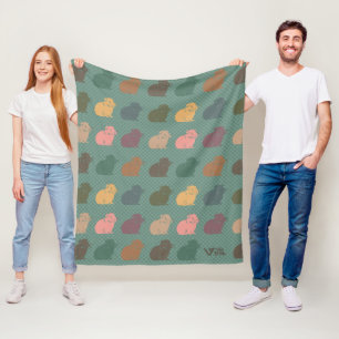 Retro Guinea Pig Blanket Unique Gift for Pet Lover
