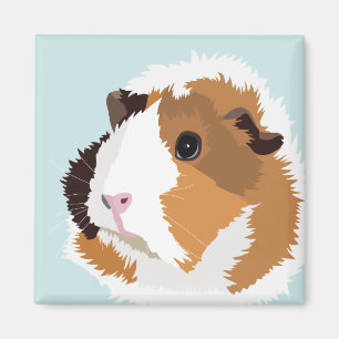 Retro Guinea Pig 'Elsie' Magnet