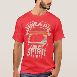 Retro Guinea Pigs Are My Spirit Animal Guinea Pig  T-Shirt