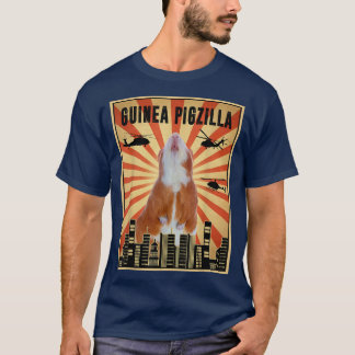 Retro Guinea Pigzilla Citys Cover Design Arts Cart T-Shirt