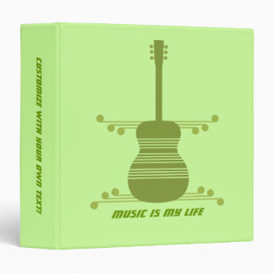 Retro Guitar Binder, Green Binder