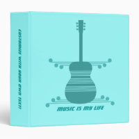 Retro Guitar Binder, Teal