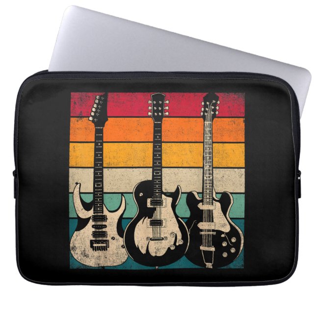 Retro Guitar  Laptop Sleeve (Front)