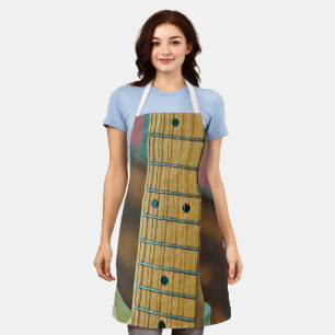 retro guitar lover gift apron