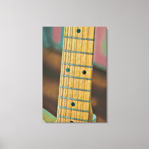 retro guitar lover gift canvas print