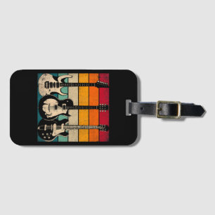 Retro Guitar Luggage Tag