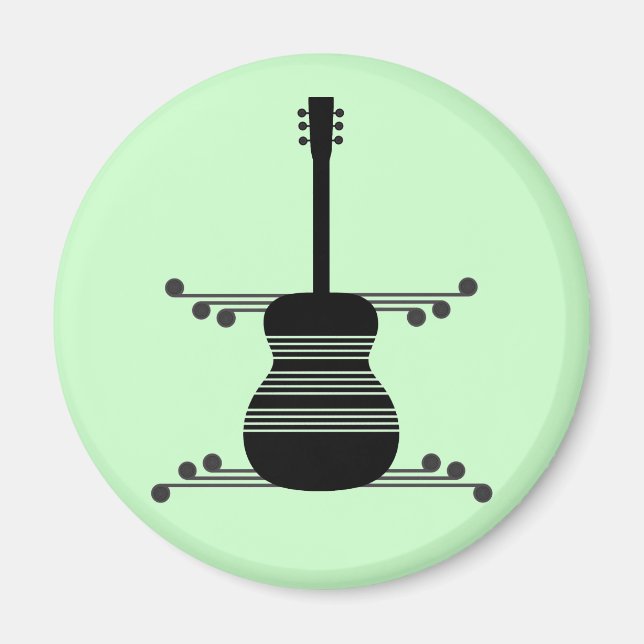 Retro Guitar Magnet (Front)