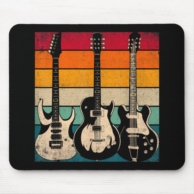 Retro Guitar  Mouse Pad (Front)