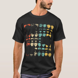 Retro Guitar Picks Distressed Band Music T-Shirt