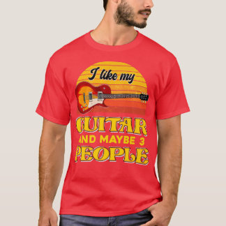 Retro Guitar Player Music Guitarist Musician Funny T-Shirt
