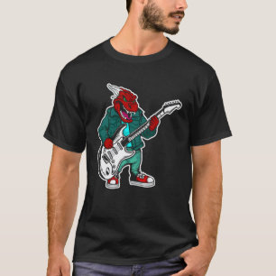 Retro Guitar Rock Music of Cute Crocodile T-Shirt