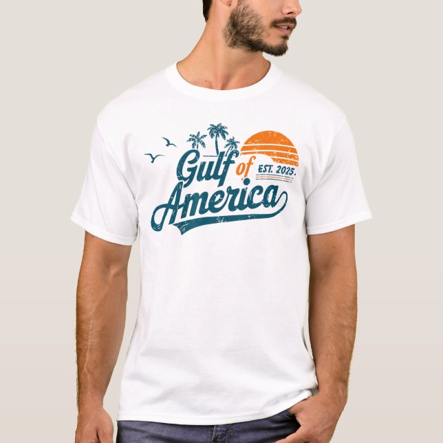 Retro Gulf Of America Est 2025 shirt (Front)
