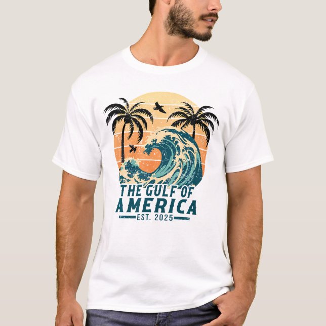 Retro Gulf Of America Est 2025 shirt (Front)