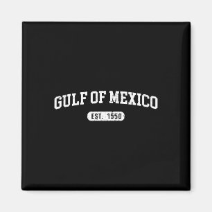 Retro Gulf Of Mexico Est 1550 Mexican Flag For Men Magnet
