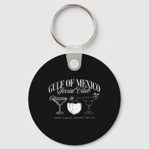 Retro Gulf Of Mexico Social Club Progressive Liber Keychain