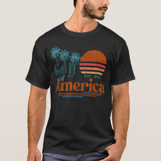 Retro Gulf Of USA 2025 American Flag Mexico T-Shirt
