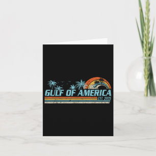Retro Gulf Of Usa America 2025 American Flag Gulf  Card