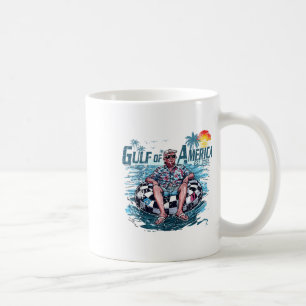 Retro Gulf Of Usa America 2025 American Flag Gulf  Coffee Mug