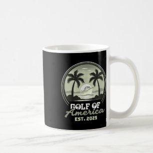 Retro Gulf Of Usa America 2025 American Flag Gulf  Coffee Mug
