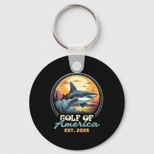 Retro Gulf Of Usa America 2025 American Flag Gulf  Keychain