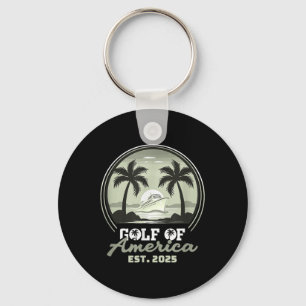 Retro Gulf Of Usa America 2025 American Flag Gulf Keychain