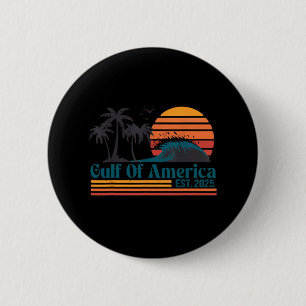 Retro Gulf Of Usa America Est 2025 American Flag 2 Inch Round Button