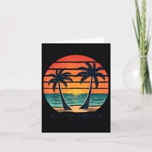 Retro Gulf Of Usa America Est 2025 American Flag Card