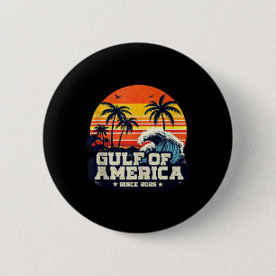 Retro Gulf Of Usa America Est 2025 American Flag G 2 Inch Round Button