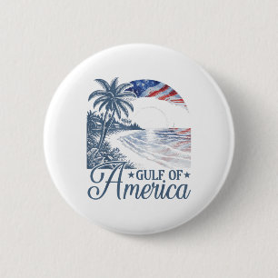 Retro Gulf Of Usa America Est 2025 American Flag G 2 Inch Round Button
