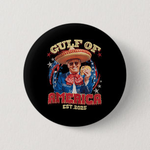 Retro Gulf Of Usa America Est 2025 American Flag G 2 Inch Round Button