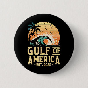 Retro Gulf Of Usa America Est 2025 American Flag G 2 Inch Round Button