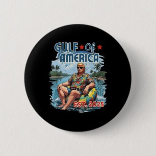 Retro Gulf Of Usa America Est 2025 American Flag G 2 Inch Round Button