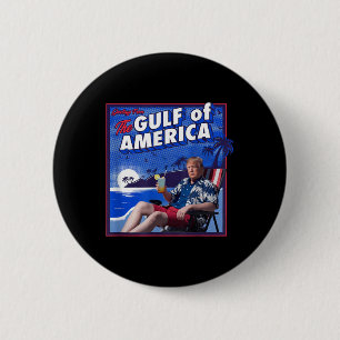 Retro Gulf Of Usa America Est 2025 American Flag G 2 Inch Round Button