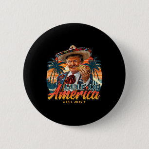 Retro Gulf Of Usa America Est 2025 American Flag G 2 Inch Round Button