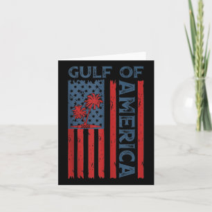 Retro Gulf Of Usa America Est 2025 American Flag G Card