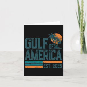 Retro Gulf Of Usa America Est 2025 American Flag G Card
