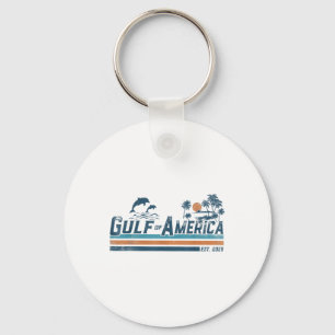 Retro Gulf Of Usa America Est 2025 American Flag G Keychain