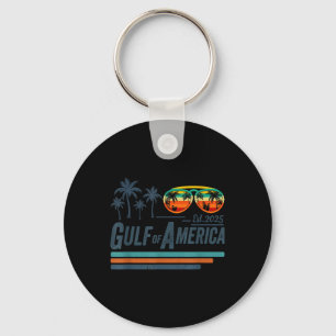 Retro Gulf Of Usa America Est 2025 American Flag G Keychain