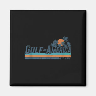 Retro Gulf Of Usa America Est 2025 American Flag G Magnet