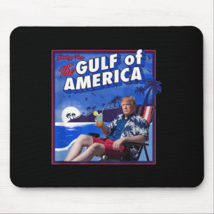 Retro Gulf Of Usa America Est 2025 American Flag G Mouse Pad