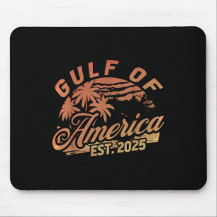 Retro Gulf Of Usa America Est 2025 American Flag G Mouse Pad