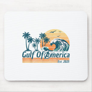 Retro Gulf Of Usa America Est 2025 American Flag G Mouse Pad