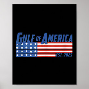 Retro Gulf Of Usa America Est 2025 American Flag G Poster