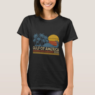 Retro Gulf Of Usa America Est 2025 American Flag G T-Shirt