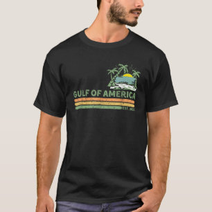 Retro Gulf Of USA America Est 2025 American Flag G T-Shirt