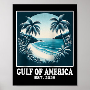 Retro Gulf Of Usa America Est 2025 American Flag J Poster