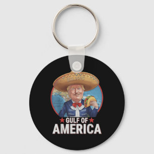 Retro Gulf Of Usa America Est 2025 American Flag Keychain