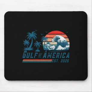 Retro Gulf Of Usa America Est 2025 American Flag L Mouse Pad