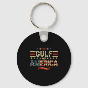 Retro Gulf Of Usa America Est 2025 American Flag M Keychain